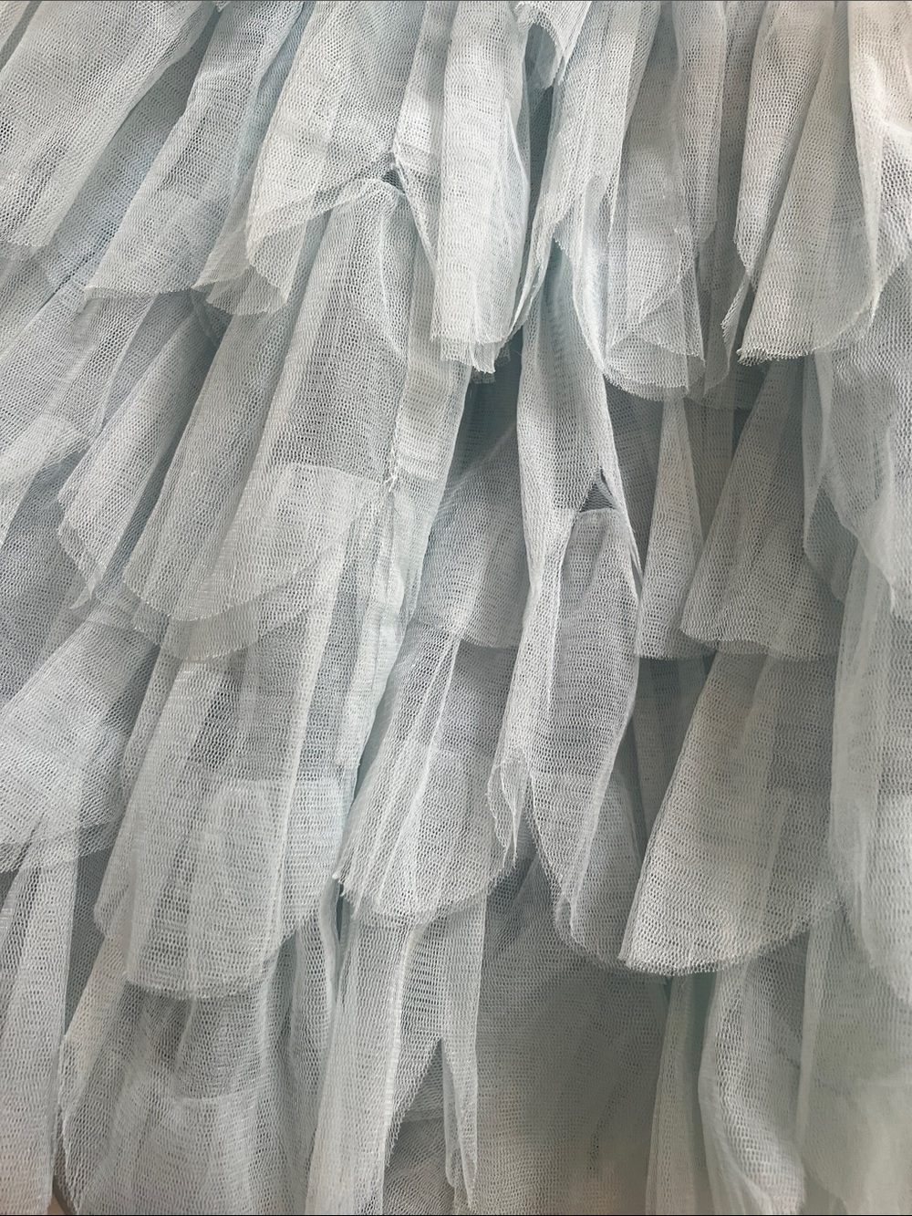 Mini Boden Light Blue and Gold Striped Tulle Party Dress - Picture 4 of 7